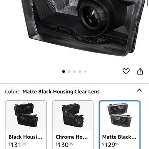 Matte Black Headlight Housing with Clear Lens